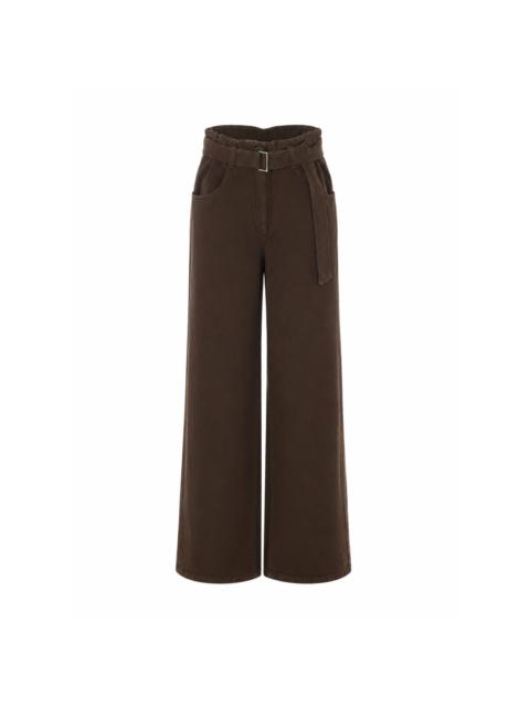 Brunello Cucinelli Brunello Cucinelli Women Belted Wide Jeans