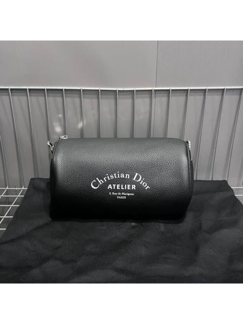 Dior Dior Homme Atelier Roller Series: All-Leather Black Cylindrical Bag