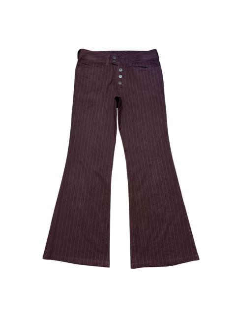 Other Designers Tornado Mart expose Button Pinstriped Flare Pants