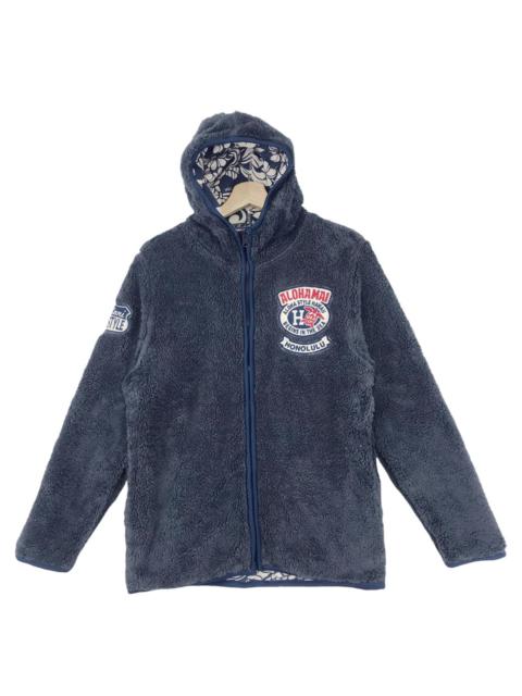 Other Designers Aloha Wear - Aloha Hawaii Floral Fleece Revisible Sweater Hoodie