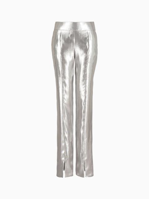 GIORGIO ARMANI Silk and Lurex-blend trousers