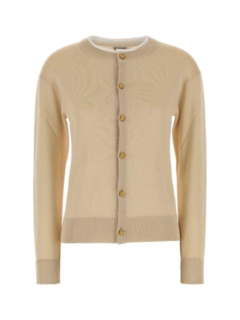 Bottega Veneta Bottega Veneta Women Cardigan Bordo Bianco E Bottoni Metallo Oro