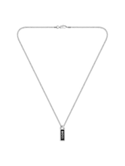 BOSS NECKLACE WITH LOGO PLATE