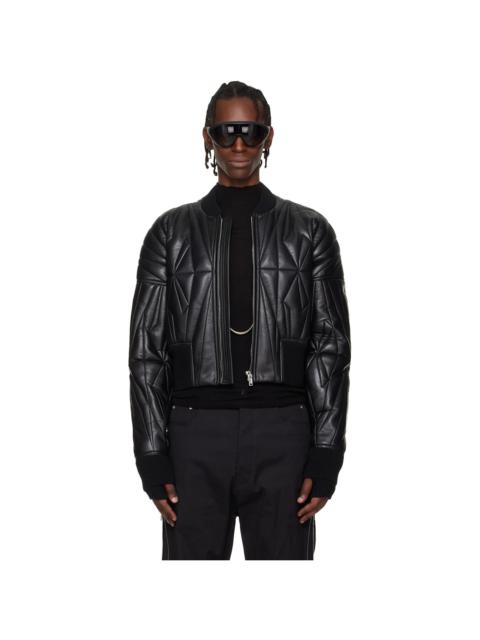 Moncler Moncler + Rick Owens Black Geocamo Cropped Flight Jacket