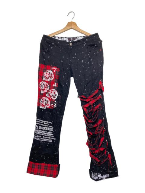 Japanese Brand - Vintage Blood Storm Punk Distressed Flared Pants Hysteric
