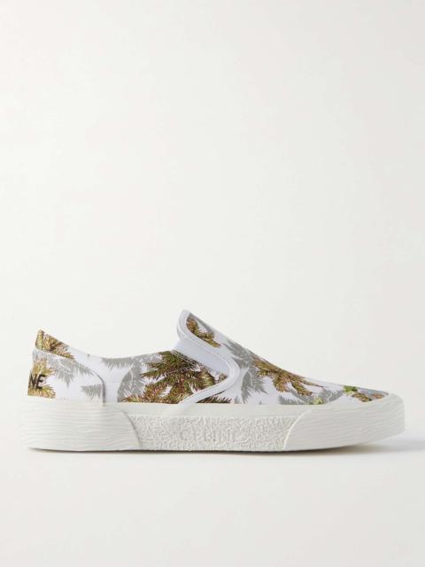 Printed Canvas Slip-On Sneakers