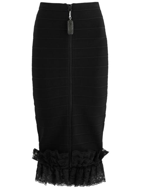 self-portrait Self-portrait X Christopher Kane Lace-trimmed Midi Skirt