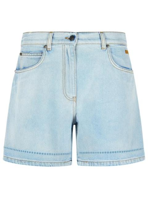 MSGM Msgm Light Blue Denim Women Shorts