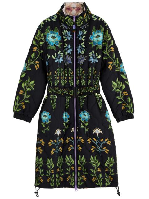 FARM RIO Farm Rio Winter Garden Reversible Floral-print Shell Jacket