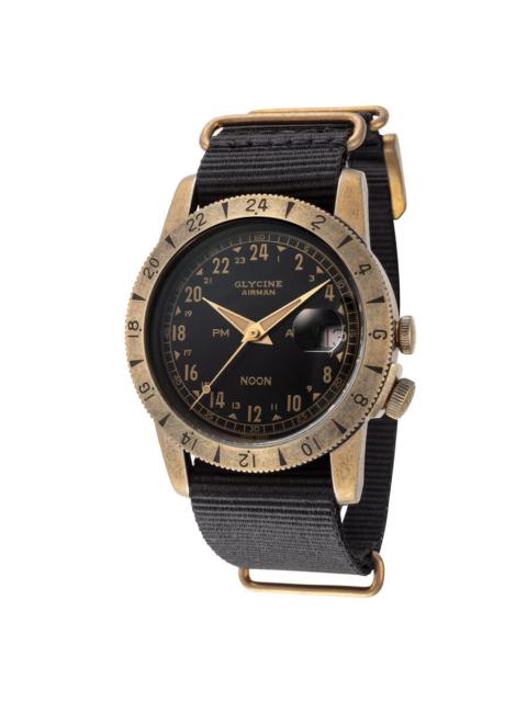 Other Designers Glycine Airman Vintage Noon GMT Automatic Black Dial Men's Watch GL0379