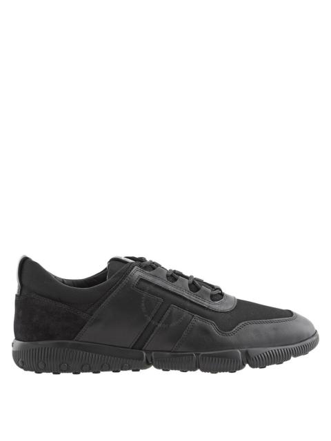 Tods Men's Black Fabric And Leather Low-Top Sneakers
