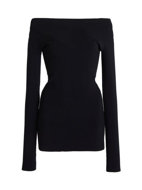 Stella McCartney Compact Knit Off-The-Shoulder Top black