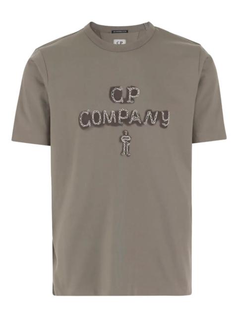 C.P. Company Mercerized Jersey Twisted Short Sleeve Logo T-Shirt