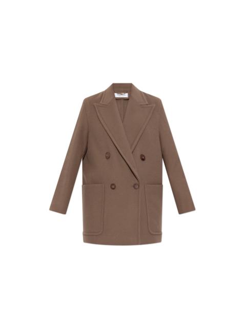 Max Mara MAX MARA Deletta Hazelnut Brown Wool Cashmere Cloth Heavy C