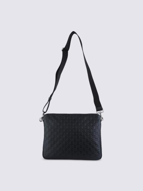GUCCI Gucci Black Leather Pouche