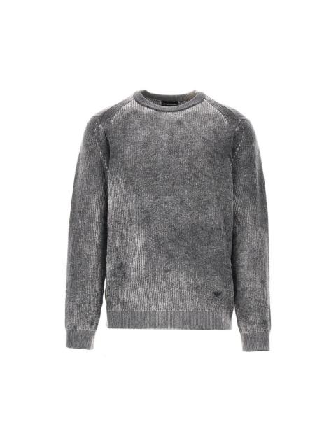 EMPORIO ARMANI Emporio Armani Knitted Sweater Faded Effect Grey