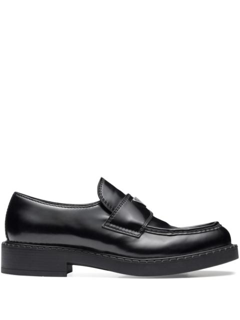 Prada brushed-leather loafers