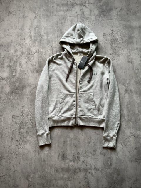 SAINT LAURENT Saint Laurent 17AW Distressed Patch Hooded Gray Sweater by Anthony Vaccarello