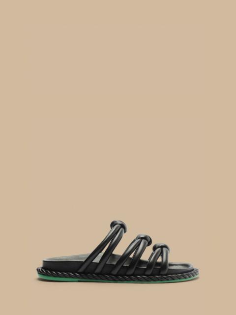 FARM RIO Black Tie Flat Sandal