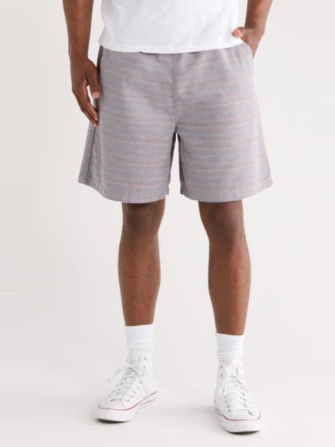 Carhartt Carhartt Work In Progress Gellar Cotton Jacquard Shorts in Gellar Dark Grey Multi Stripe at Nordstro