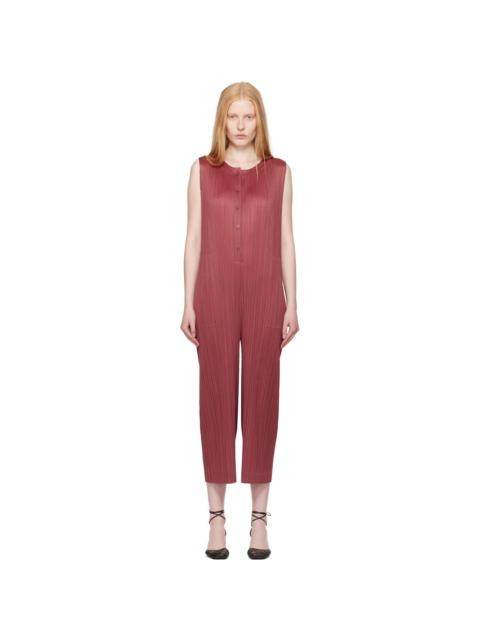 Pleats Please Issey Miyake Burgundy Monthly Colors May Jumpsuit