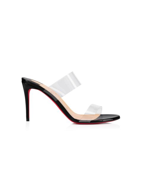 Christian Louboutin Just Nothing 85mm Patent PVC Sandals black