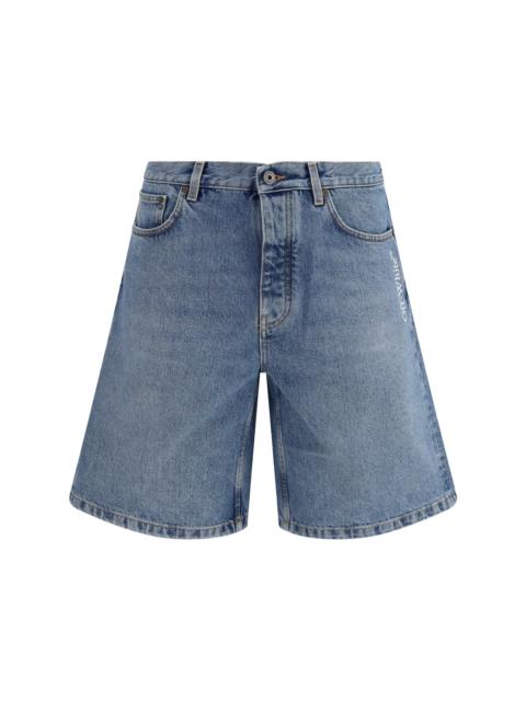 Off-White Off-White Men Half Arrow Denim Shorts
