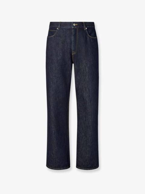 FENDI Fendi Men Denim Regular Blu Washed Jeans