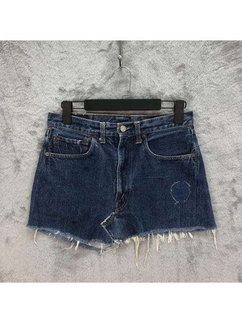 Other Designers Custom - VINTAGE LEVIS 502 BIG E JEANS MINI SKIRT BUTTON 8 #5082-40