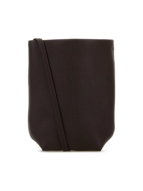 The Row The Row Dark Brown Leather N/S Park Crossbody Bag