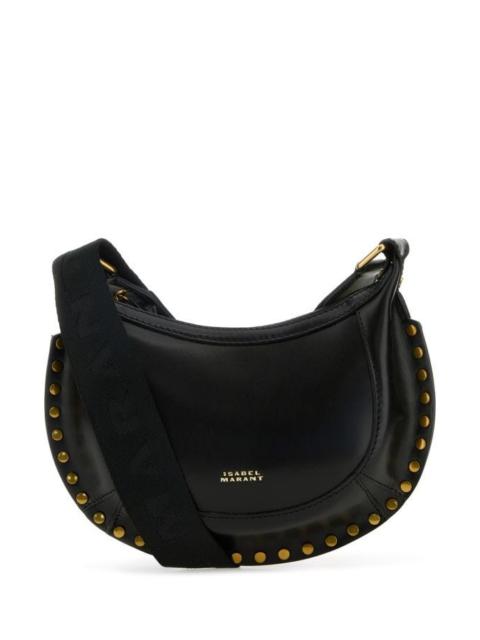 Isabel Marant Isabel Marant Woman Black Leather Mini Moon Crossbody Bag