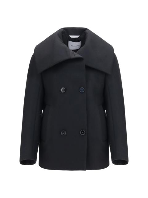 BALENCIAGA Balenciaga Women Structured High-Neck Peacoat