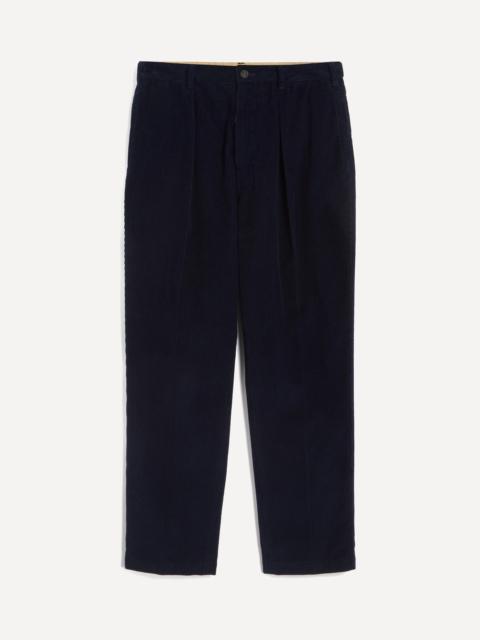 Drake's Navy Cotton Corduroy Games Trousers