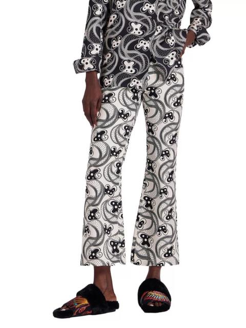 La DoubleJ The Cropped Flare Jean Aperol White/Black