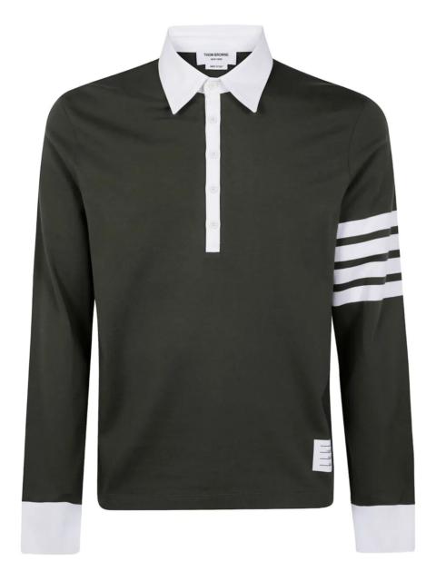 Thom Browne Classic Fit Long Sleeve Rugby In Med Weight Jersey With En