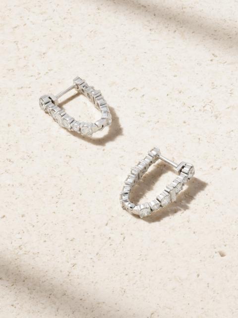 ILEANA MAKRI Rivulet Spread 18-karat White Gold Diamond Hoop Earrings