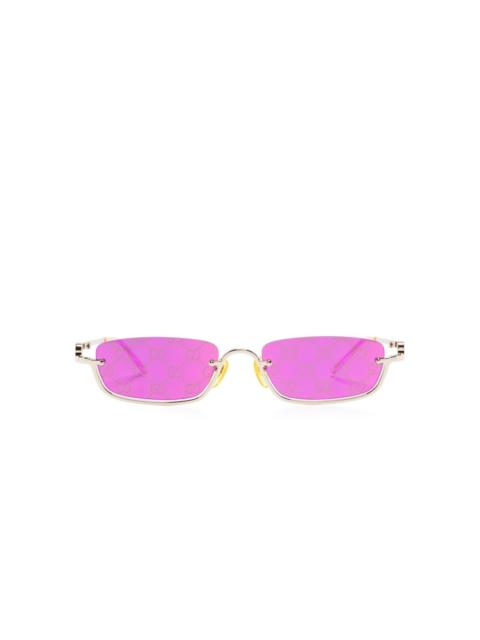 GUCCI GG logo rectangle-frame sunglasses