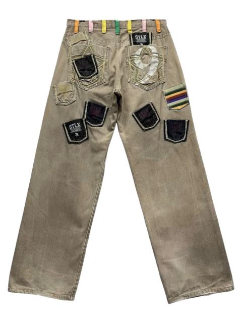 Other Designers If Six Was Nine - STLK NUMBER 9 Multi Pocket Pop Art Style Baggy Pants