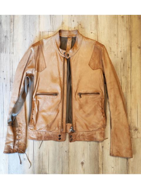 Other Designers Jan & Carlos - GRAIL! Mixed leather cafe racer.Like Dries van Noten