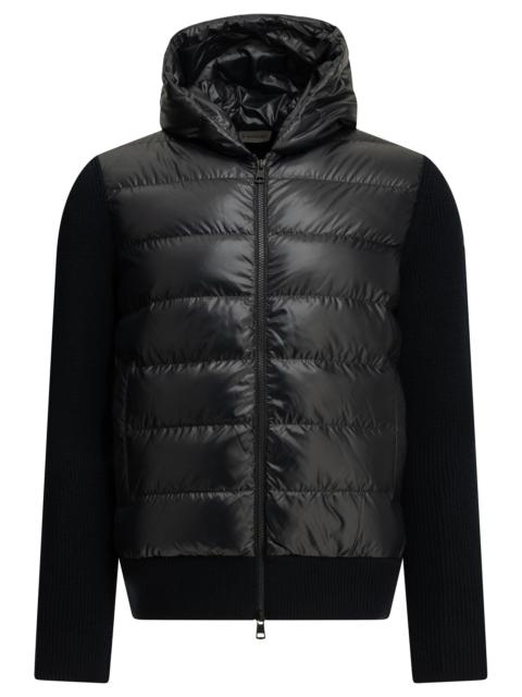 Moncler Moncler Padded Wool Cardigan Blue