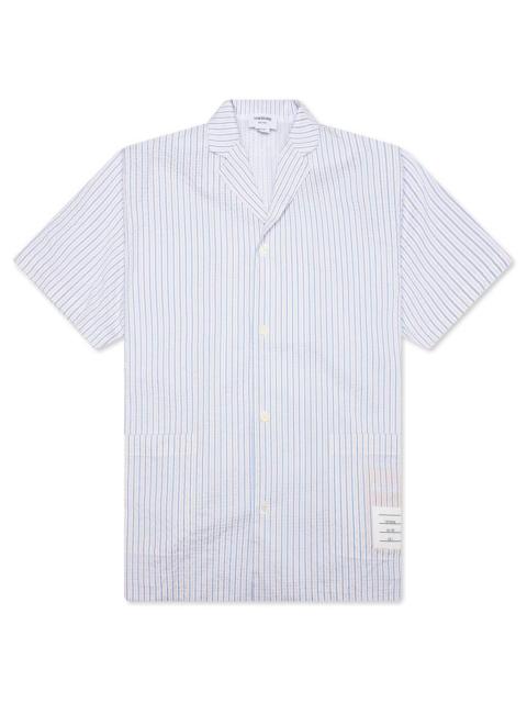 Thom Browne SEERSUCKER SWIM SHIRT - LIGHT BLUE