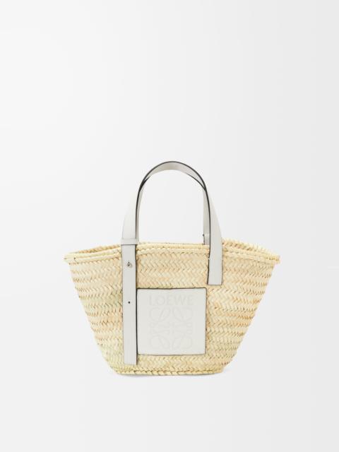 Loewe BASKET In PALM LEAF/CALF