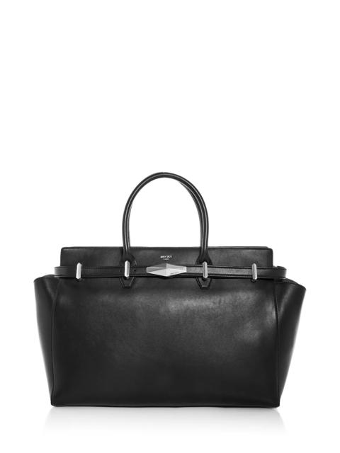 JIMMY CHOO Diamond Belted Leather Tote
