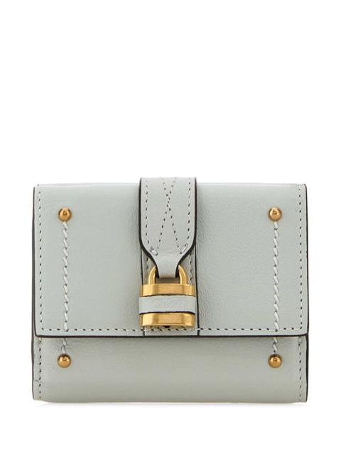 Chloé Chloe Women Pastel Light Blue Leather Mini Paddington Wallet