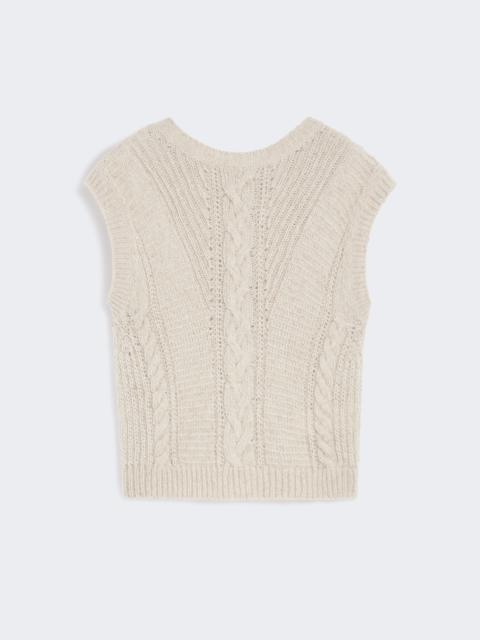 Max Mara TAFFY Alpaca and lurex gilet