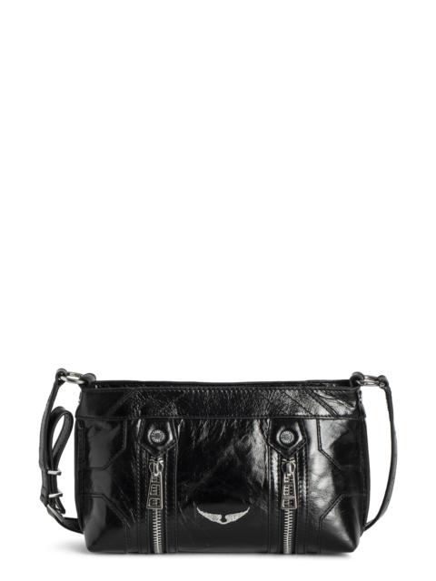 Zadig & Voltaire Zadig & Voltaire Sunny Mood Vintage Patent Crossbody Bag in Noir at Nordstrom