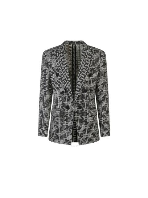 Balmain Balmain Men's Gfe Ivoire / Noir Oversized Monogrammed Blazer