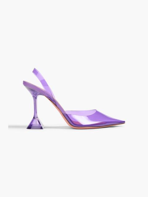 Amina Muaddi Holli PVC slingback pumps