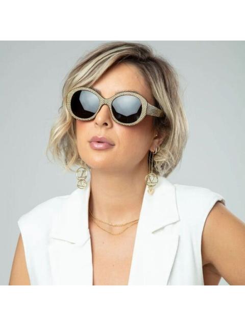 CELINE NEW Celine CL4240IS 25A ANIMATION Ivory Silver Studs Smoke Geometric Sunglasses