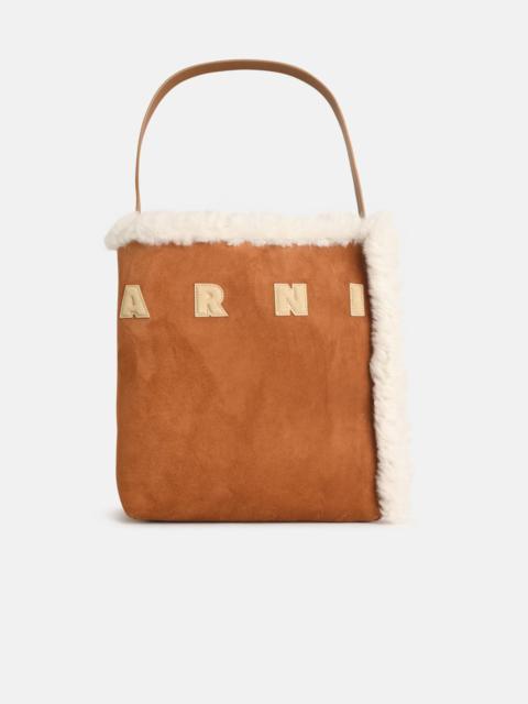 Marni 'MUSEO' BROWN SUEDE BAG